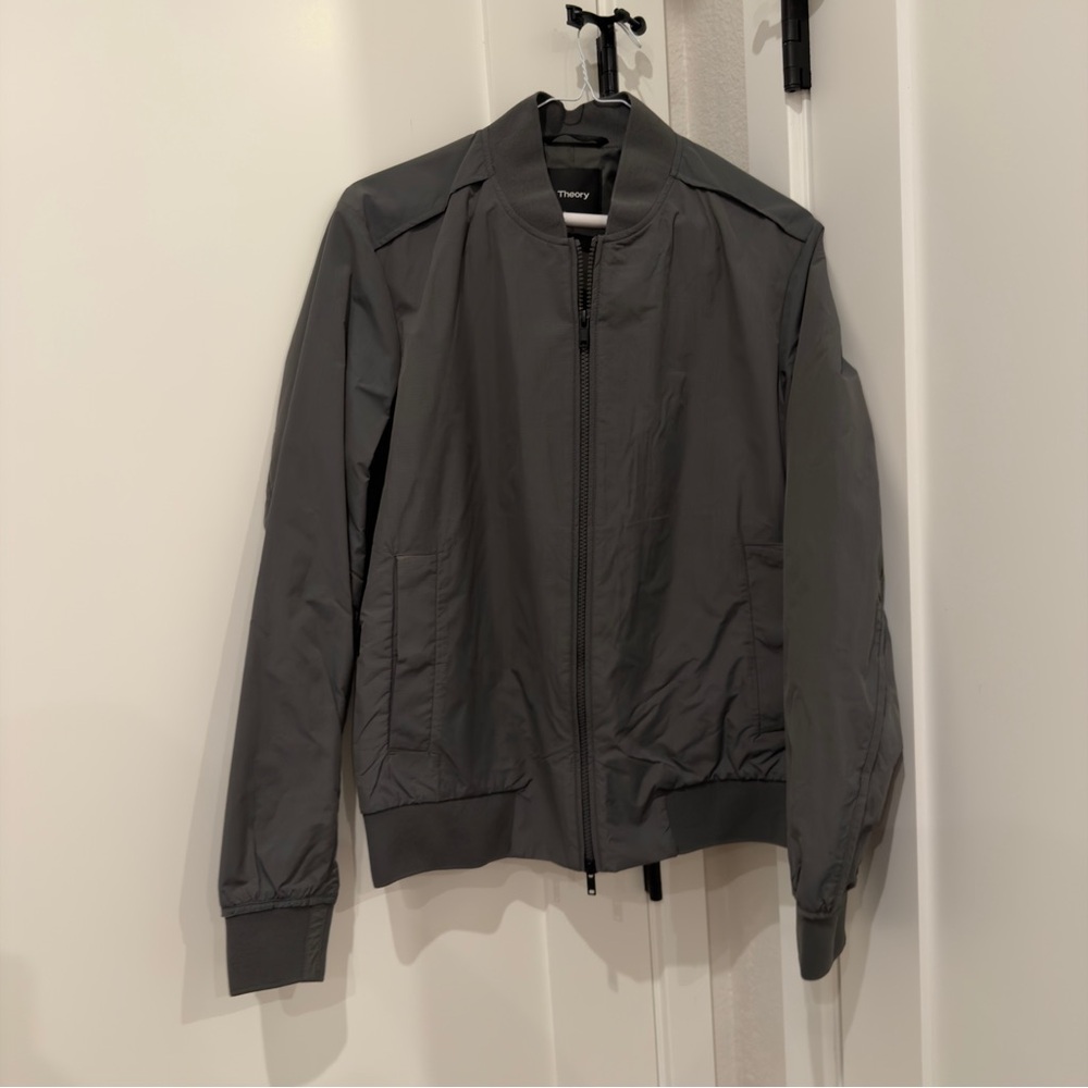 Theory Men's Gray Bomber Jacket